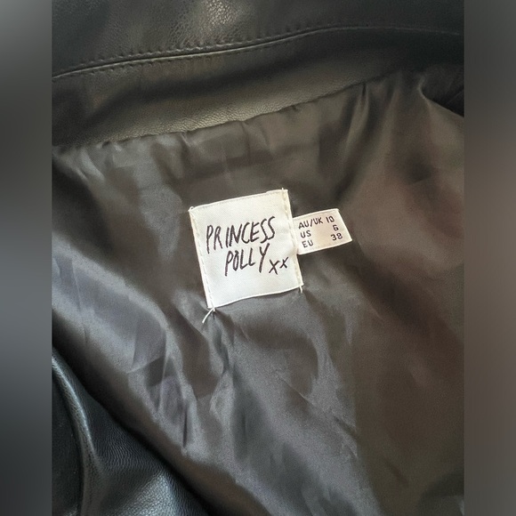 Princess Polly Black Faux Leather Jacket - Picture 10 of 10